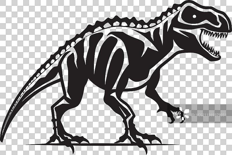 暴君奖杯霸王龙骨架标志恐龙图片素材