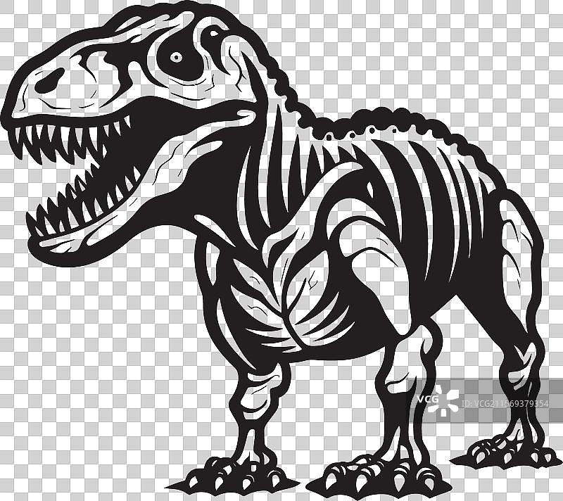 史前骄傲的霸王龙标志图形图片素材