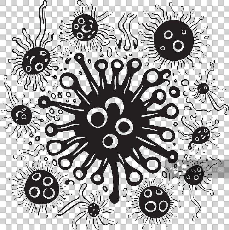 病毒和细菌的图形设计标志图片素材