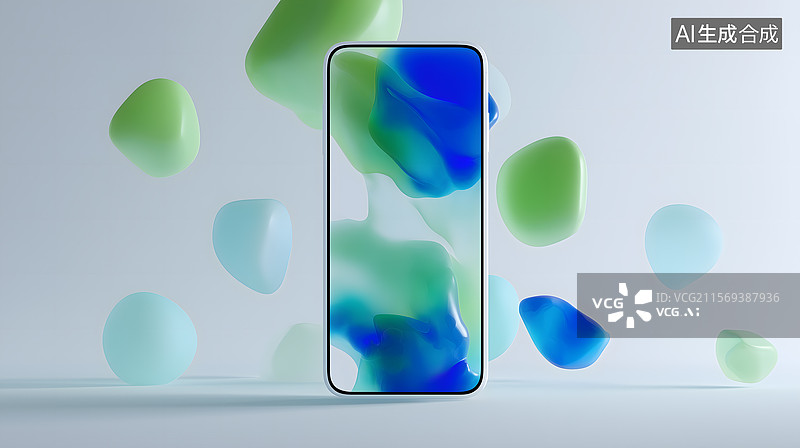 【AI数字艺术】现代科技与抽象色彩的融合之美图片素材