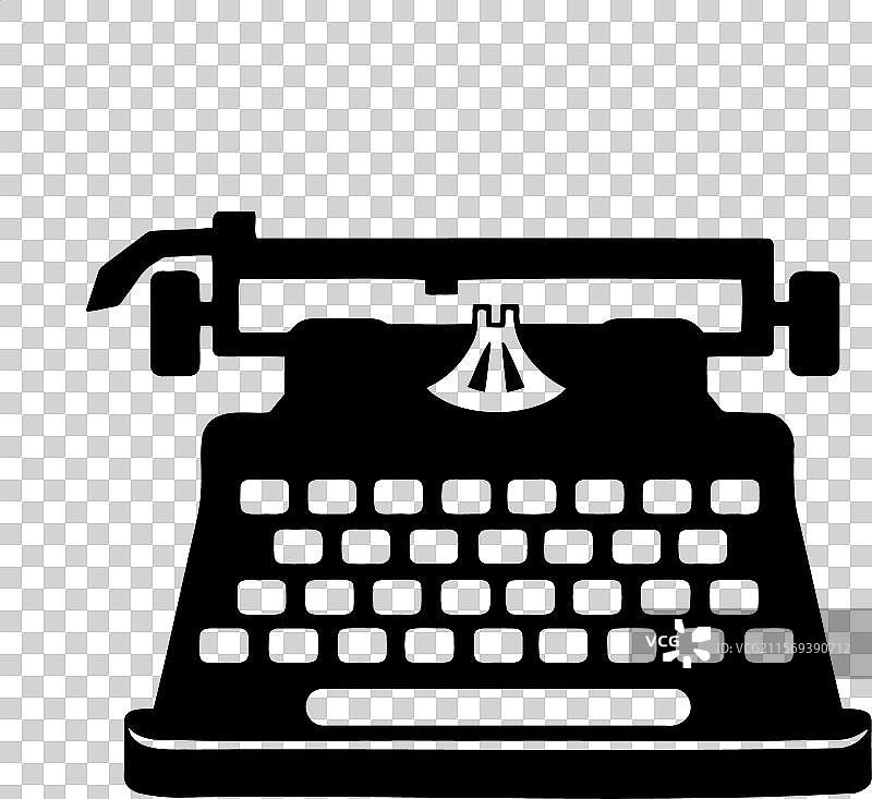 复古黑白打字机图片素材