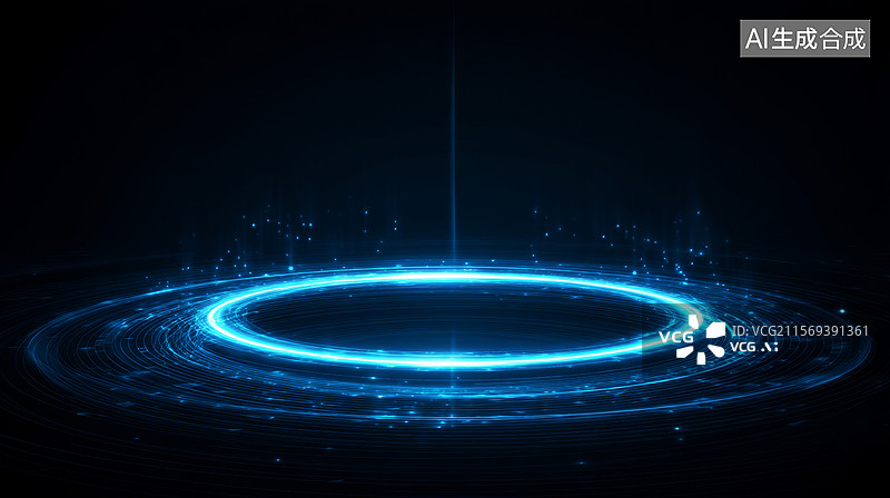 【AI数字艺术】未来科技光圈效果图片素材
