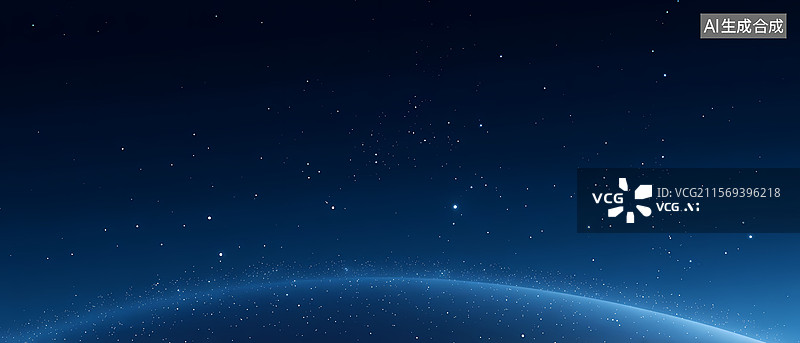 【AI数字艺术】星空下的地球夜景图片素材