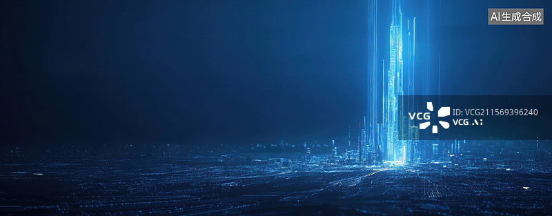 【AI数字艺术】未来都市夜景图片素材