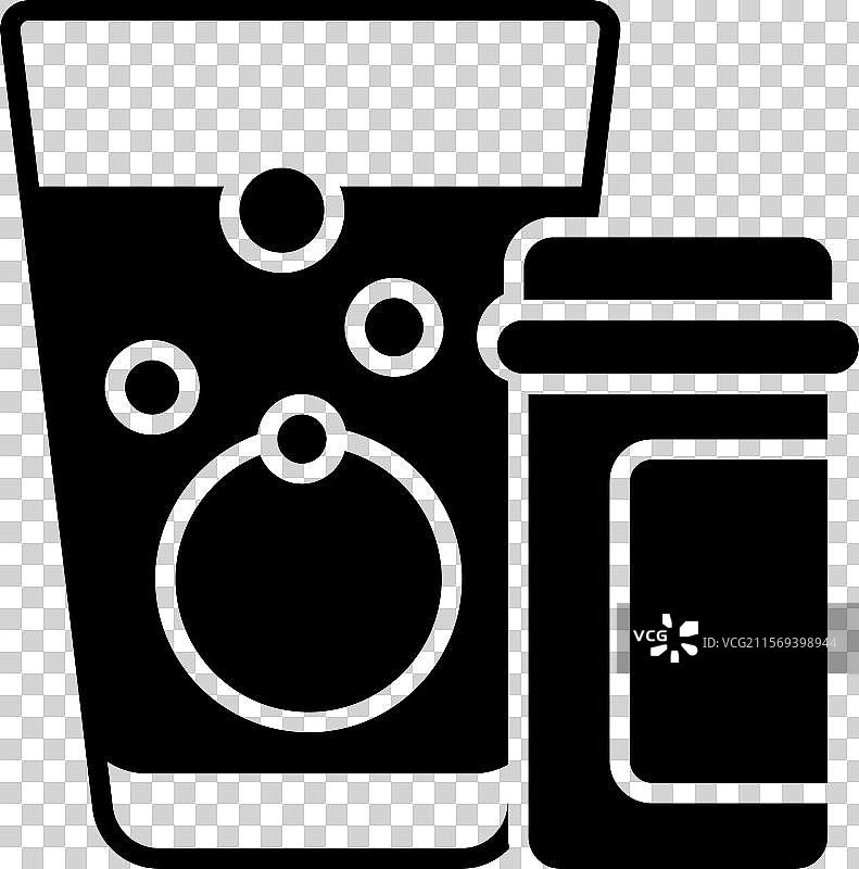 标有维生素的玻璃罐图片素材