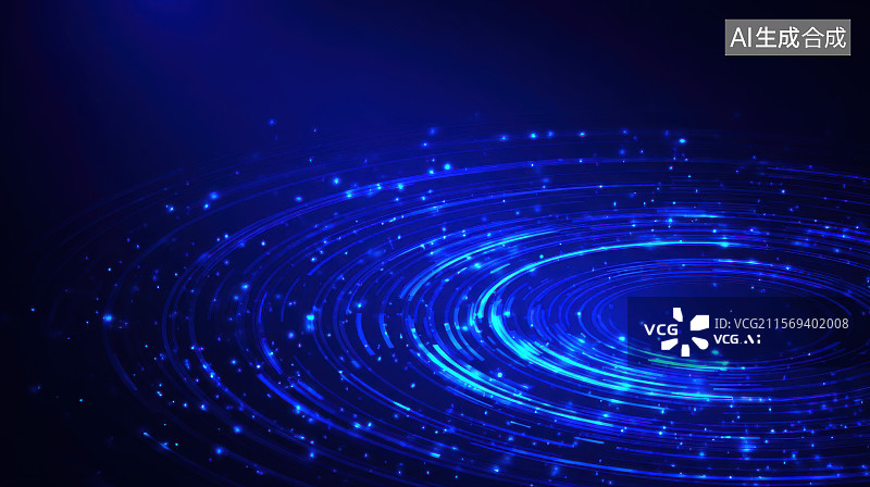 【AI数字艺术】科技线条蓝色粒子光效背景图片素材