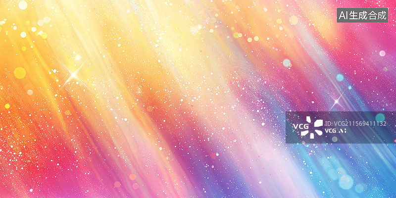 【AI数字艺术】光带炫彩感科技抽象场景图片素材