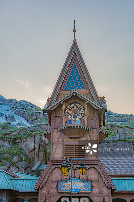 香港迪士尼乐园建筑与娱乐设施图片素材