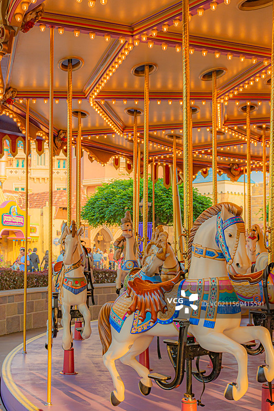 香港迪士尼乐园建筑与娱乐设施图片素材