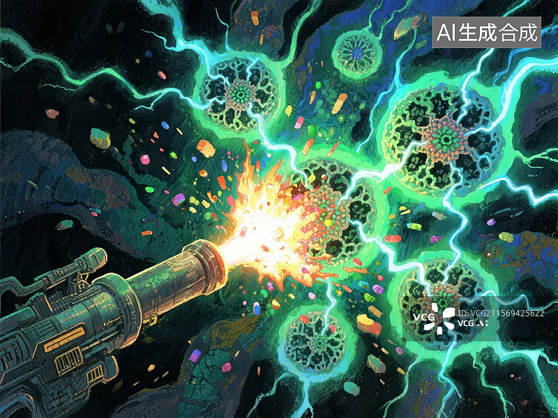 【AI数字艺术】激光武器攻击未来生物图片素材