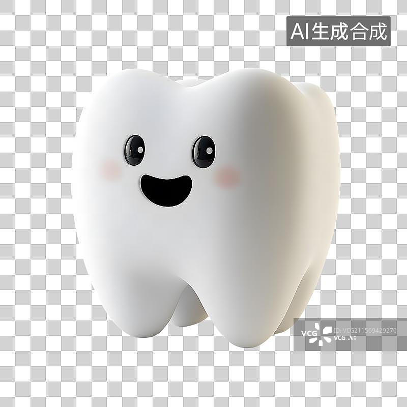 【AI数字艺术】可爱卡通牙齿图片素材