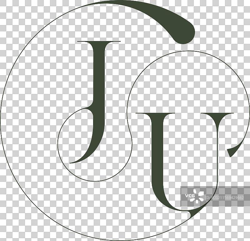 女性婚礼风格美丽的字母组合图片素材