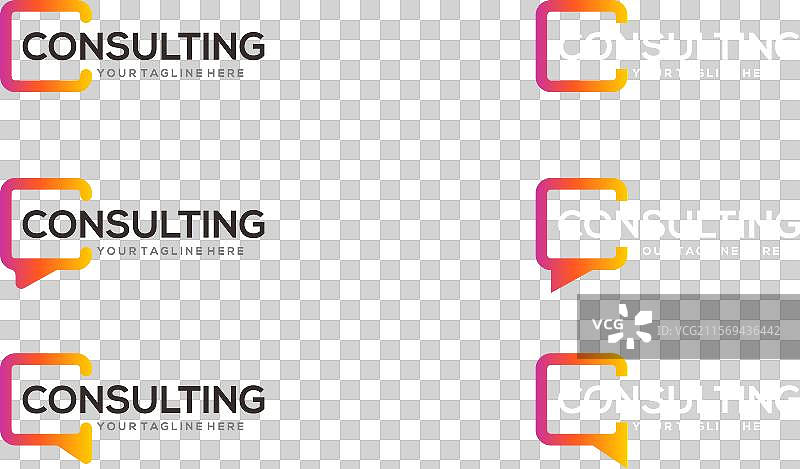 咨询或沟通标志设计集图片素材