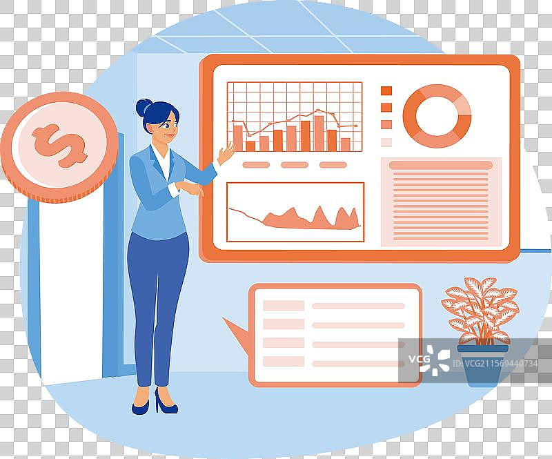 会计师分析公司的财务数据图片素材