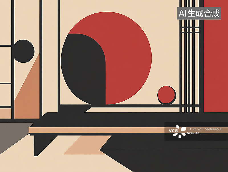 【AI数字艺术】图案抽象风扁平插画图片素材