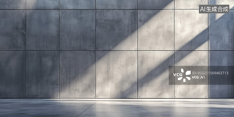 【AI数字艺术】混凝土墙面阴影光感构图图片素材