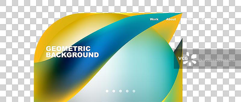 明亮的多彩几何抽象形状图片素材