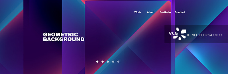 明亮流动的渐变三角形构图图片素材