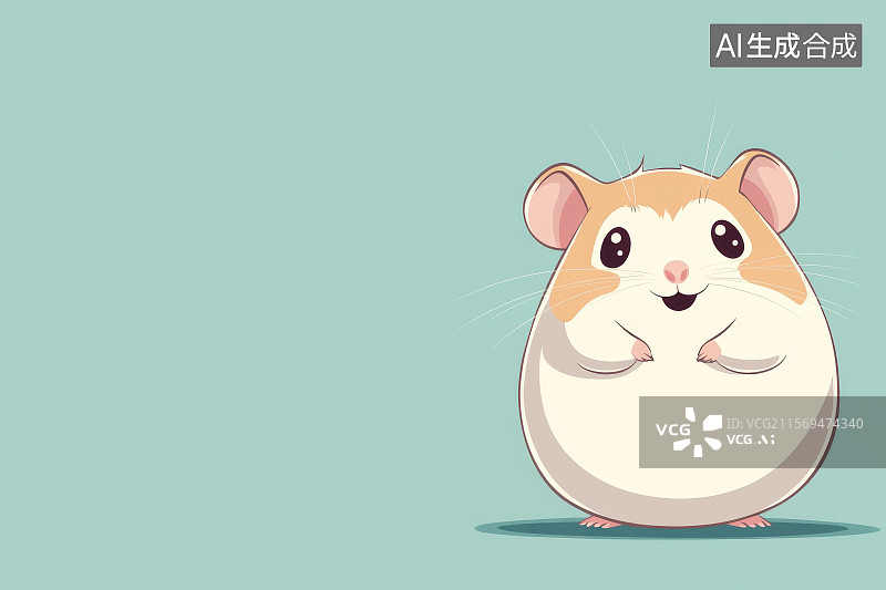 【AI数字艺术】可爱的卡通仓鼠图片素材