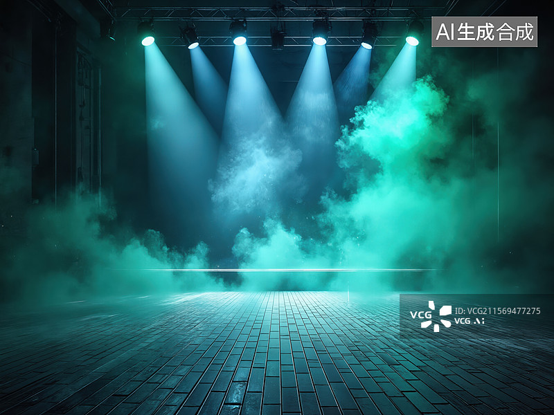 【AI数字艺术】舞台灯光效果图片素材