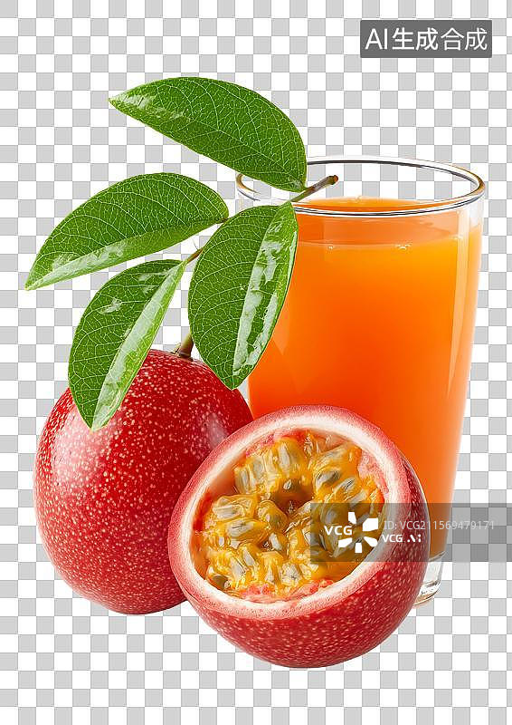 【AI数字艺术】【免抠png素材】酸爽美味的百香果图片素材