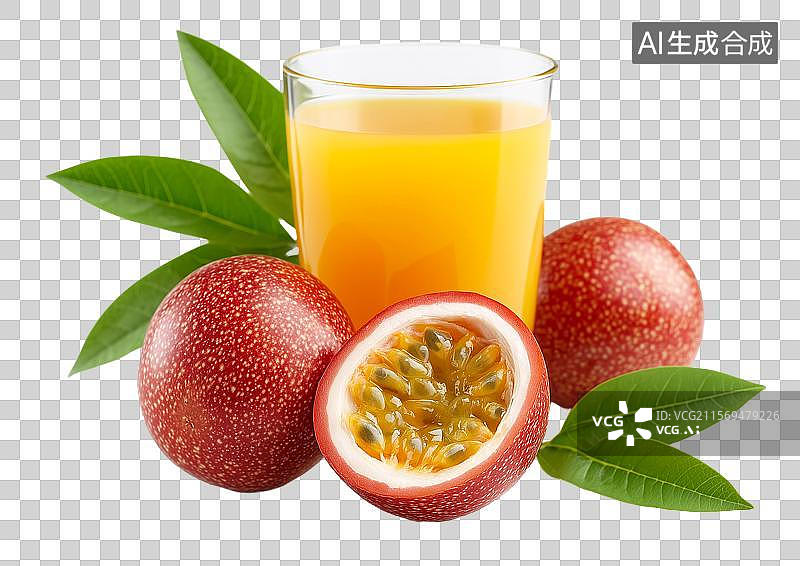 【AI数字艺术】【免抠png素材】酸爽美味的百香果图片素材
