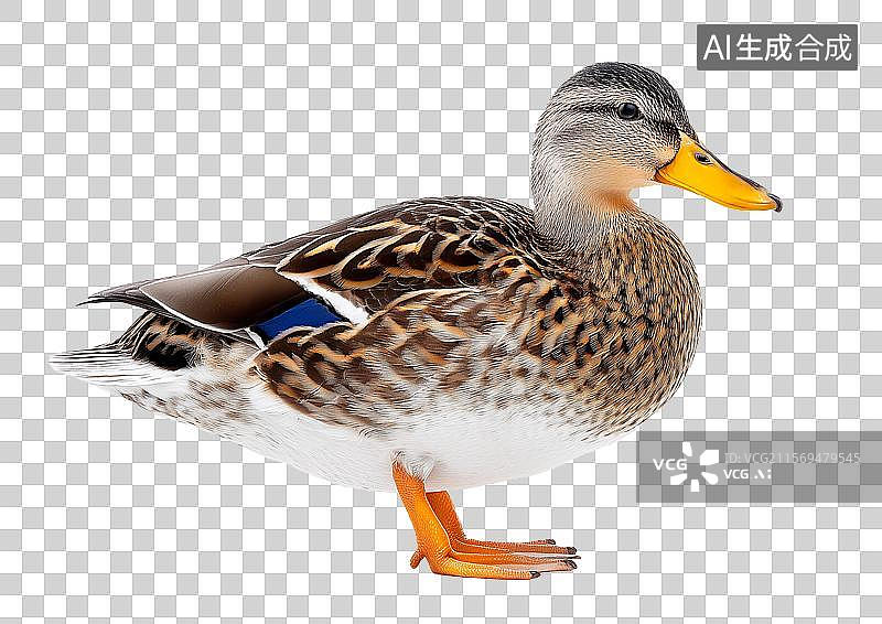 【AI数字艺术】【免抠png素材】家禽动物一只鸭子图片素材