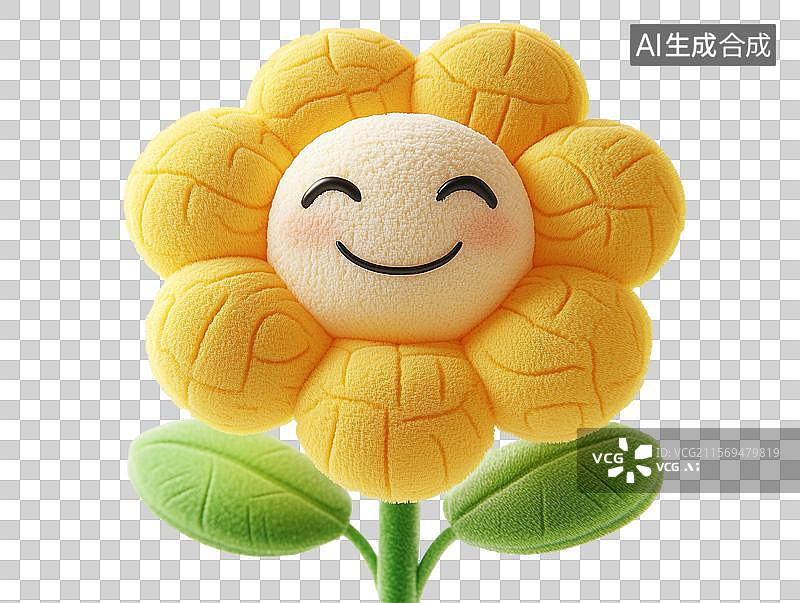 【AI数字艺术】【免抠png素材】一朵可爱的卡通花朵图片素材