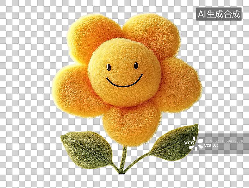 【AI数字艺术】【免抠png素材】一朵可爱的卡通花朵图片素材