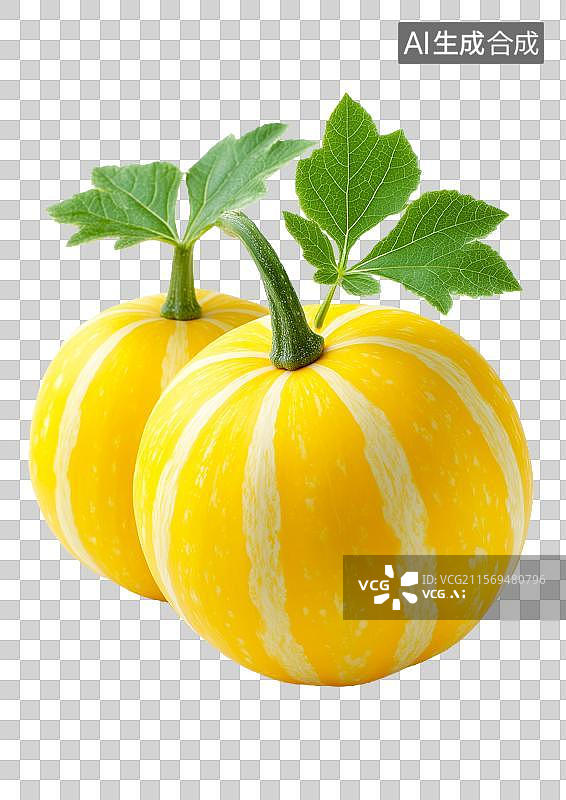 【AI数字艺术】【免抠png素材】新鲜的金色南瓜图片素材