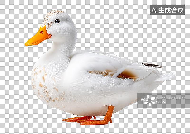 【AI数字艺术】【免抠png素材】一只大白鸭子图片素材