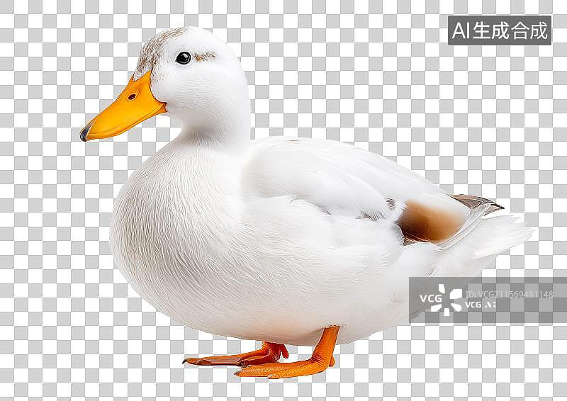 【AI数字艺术】【免抠png素材】一只大白鸭子图片素材