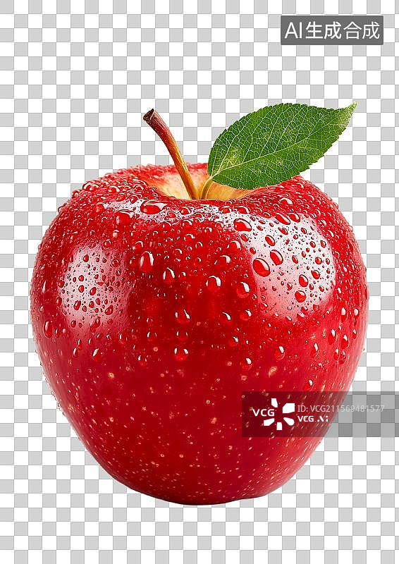 【AI数字艺术】【免抠png素材】一颗大红苹果图片素材