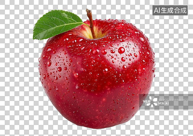 【AI数字艺术】【免抠png素材】一颗大红苹果图片素材