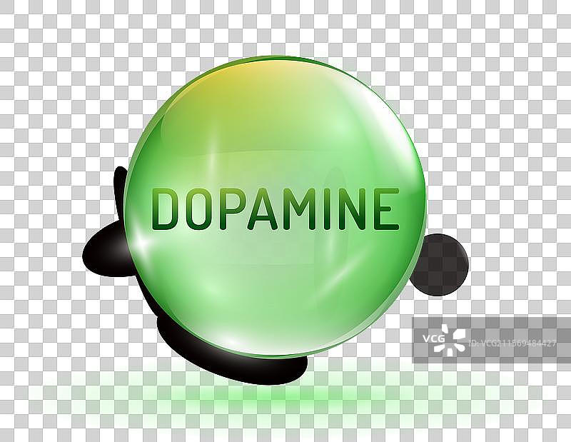 光滑逼真的多巴胺激素标志图片素材