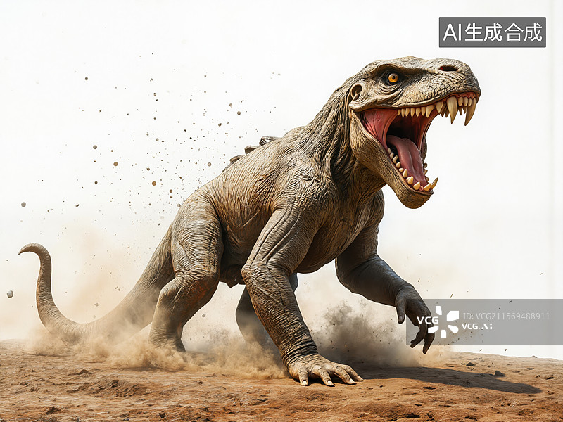 【AI数字艺术】恐龙怒吼图片素材