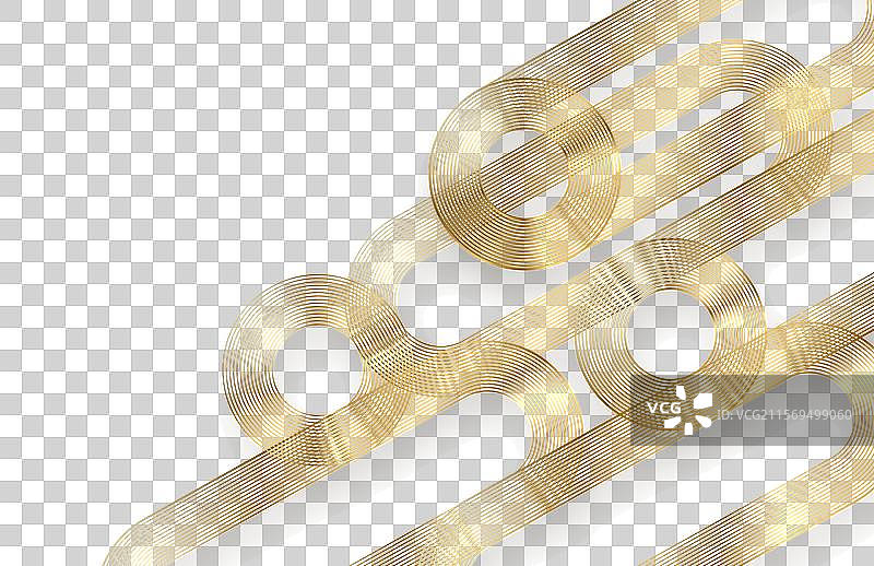 白色背景上的抽象金色圆形线条图片素材