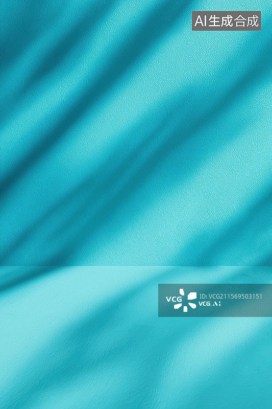 【AI数字艺术】抽象几何形状的蓝绿色背景图片素材