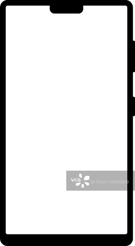 透明背景上的空白智能手机图片素材