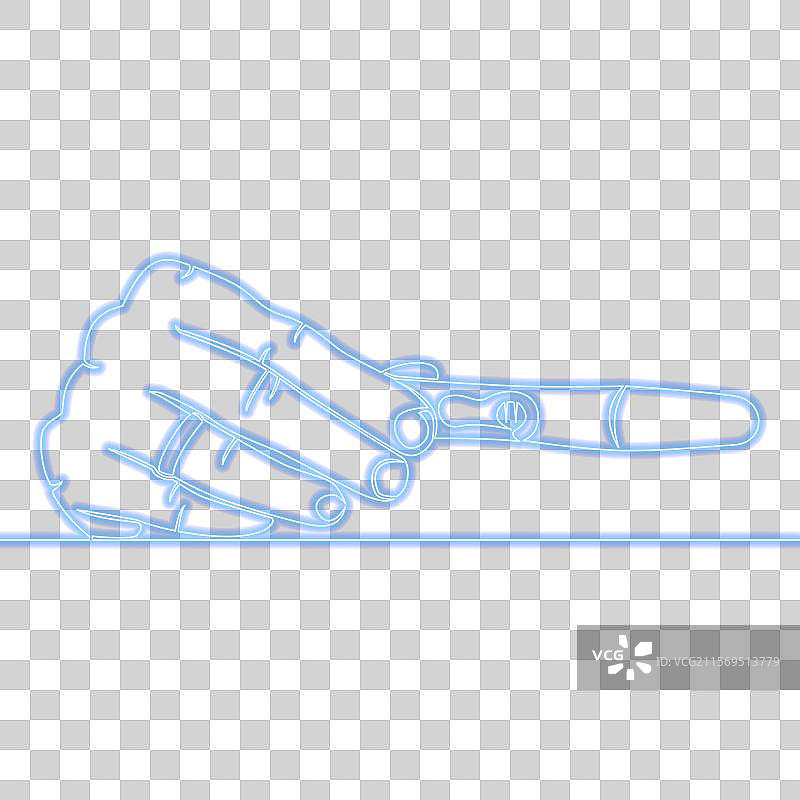 连续线条怀孕结果图标霓虹灯效果图片素材