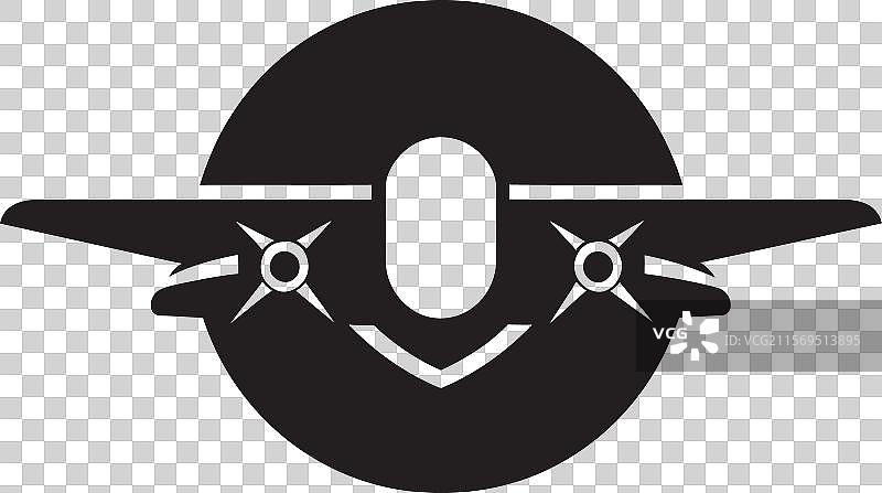 黑色美丽的飞机剪影图片素材