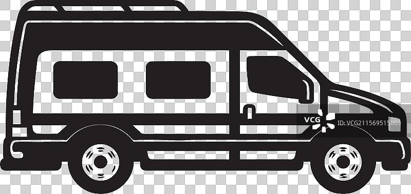 救护车黑色画布印象渲染图片素材