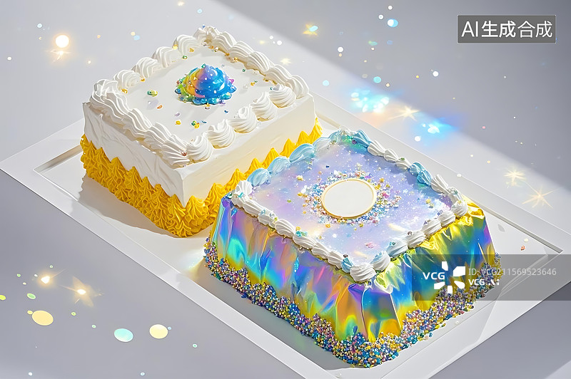 【AI数字艺术】梦幻甜品蛋糕盛宴图片素材