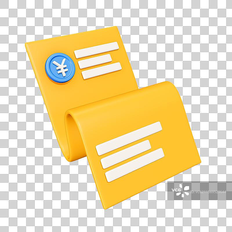 计算结算账单金融3D卡通插画元素图片素材