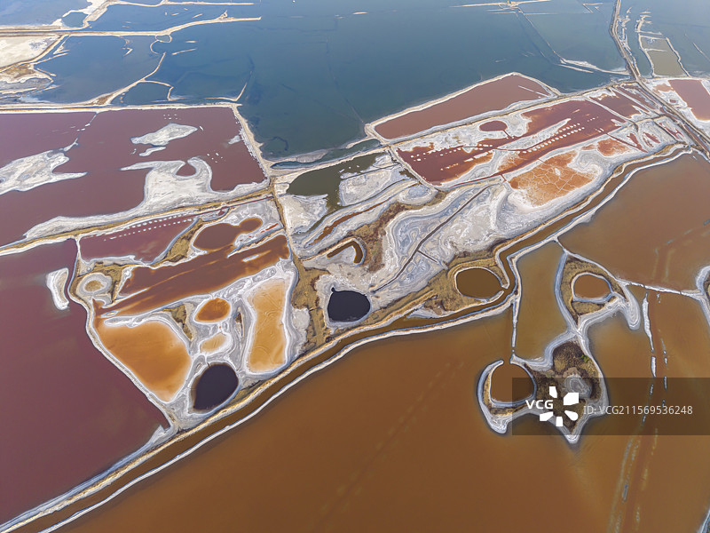 夏日的山西运城盐湖图片素材