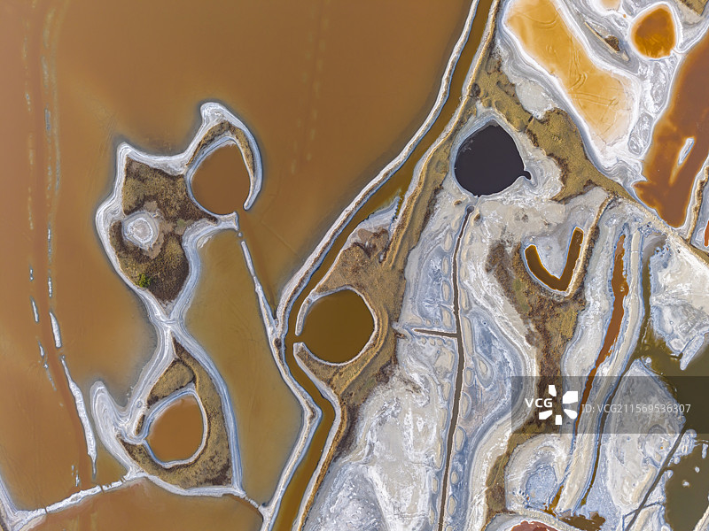 夏日的山西运城盐湖图片素材