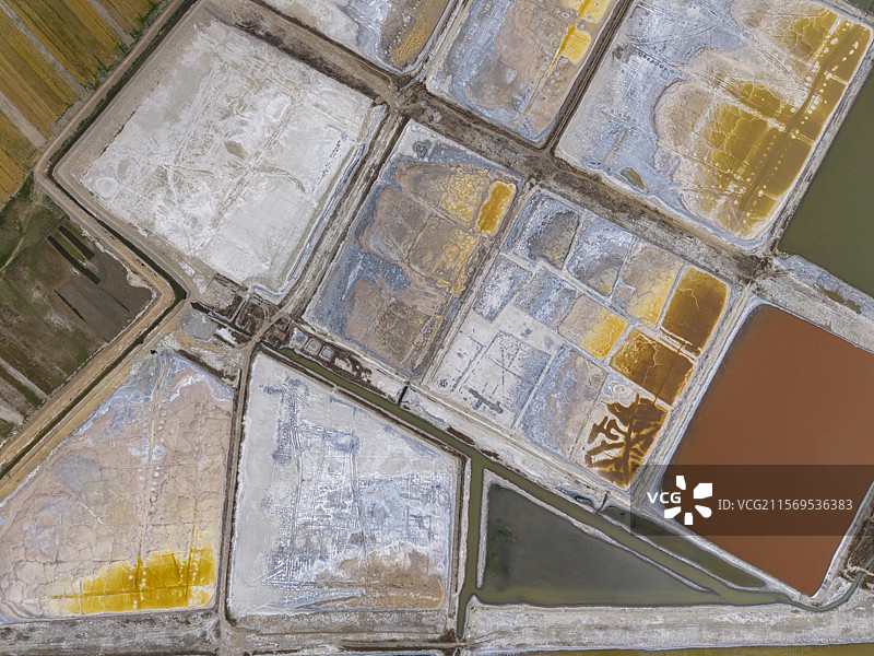 夏日的山西运城盐湖图片素材