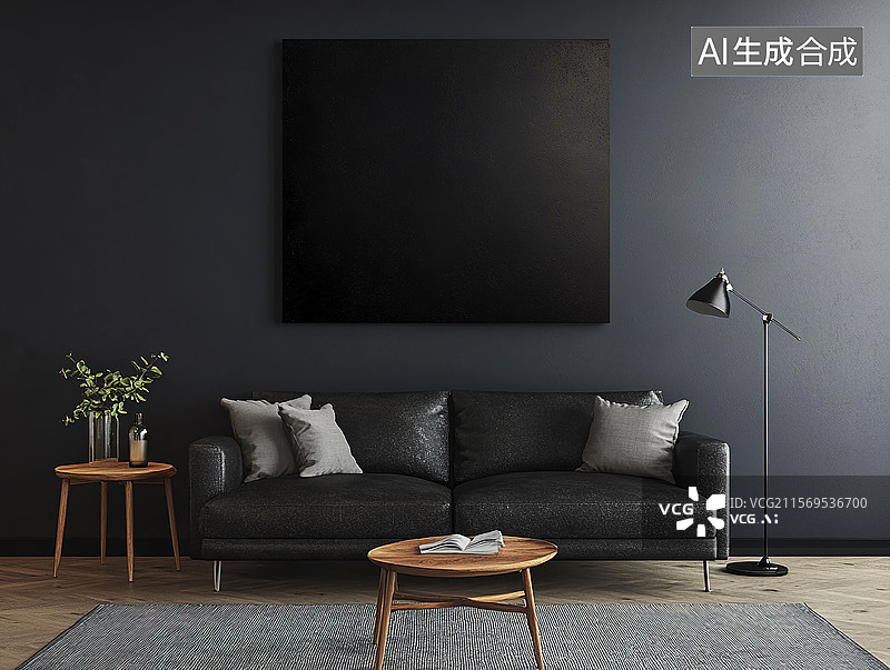 【AI数字艺术】现代简约客厅艺术图片素材
