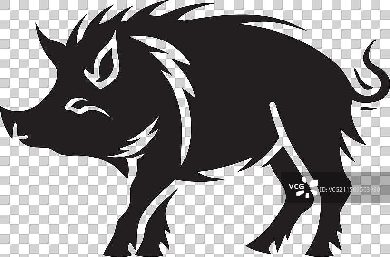 战争呐喊 野猪 标志性野猪徽章 部落獠牙图片素材