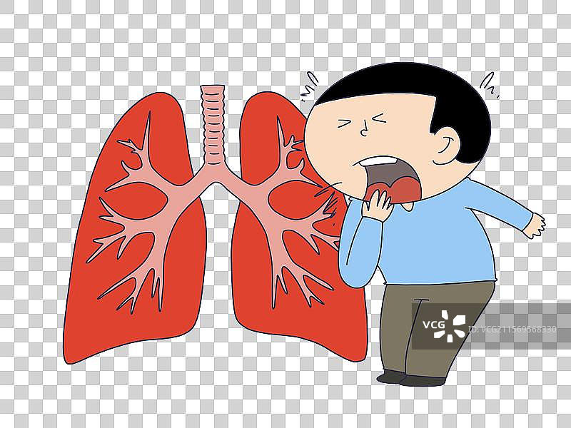肺部健康，咳嗽，肺炎，肺癌图片素材